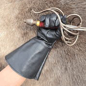 FENCING LEATHER GLOVES BLACK - LEATHER ARMOUR/GLOVES