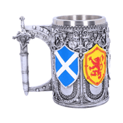 TANKARD OF THE BRAVE SCOTTISH SHIELD MUG - MUGS, GOBLETS, SCARVES