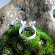 DEER, CUBIST RING, STERLING SILVER - ANNEAUX