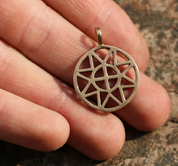 SUN AND CROSS, SMALL, BRONZE PENDANT - PENDENTIFS, COLLIERS