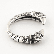 VIKING RAVEN HEAD RING, SILVER 925 - RINGS - HISTORICAL JEWELRY