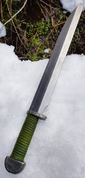 VIKING SEAX - TRIQUETRA, GREEN - SAEX KNIVES, SCRAMASAX