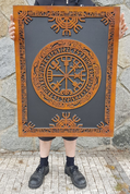 VEGVÍSIR, WALL DECORATION - WOODEN STATUES, PLAQUES, BOXES