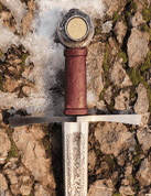 FLORAL ONE-HANDED SWORD ETCHED FULL TANG, SHARP - MEDIEVAL SWORDS