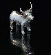 STIER, KELTEN, HÖHLE STIERFELSEN, FIGUR SILBER 925 - ANHÄNGER - SCHMUCK, SILBER