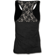 TRUE LOVE - RACERBACK LACE TOP BLACK - SKLAD