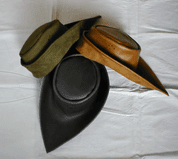 MEDIEVAL LEATHER HAT - COUVRE-CHEF