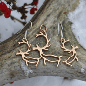 PORO, SAMI REINDEER, EARRINGS BRONZE - PENDANTS, NECKLACES