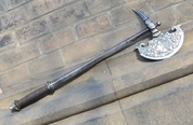 GERMAN HORSEMAN'S AXE, ETCHED, REPLICA - AXES, POLEWEAPONS