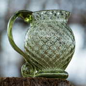PILSEN, BEER - VERY SMALL GLASS, GREEN - MINI GLASS - HISTORICAL GLASS