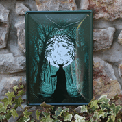 HERNE GUARDIAN OF THE FOREST ENAMEL SIGN - DÉCORATIONS PLATES