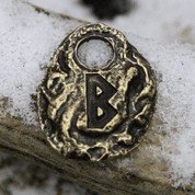 BERKANO - RUNE PENDANT ANT. BRASS - RUNE PENDANTS