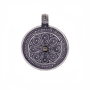 VESNA, PAGAN SILVER PENDANT WITH MOLDAVITE - BIJOUX À MOLDAVITES TCHÈQUES