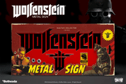 WOLFENSTEIN METAL SIGN THE NEW COLOSSUS - PICTURES