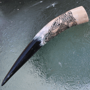 VENDEL, VIKING ENGRAVED DRINKING HORN 0.5 L - DRINKING HORNS