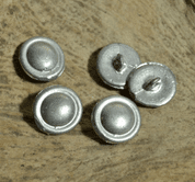 TIN BUTTON, 17TH CENTURY, THIRTY YEARS WAR, 20 MM - ACCESSORIES FOR COSTUMES