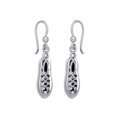 IRISH DANCING SHOES SILVER EARRINGS - BOUCLES D'OREILLES - BIJOUX HISTORIQUE