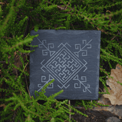 SQUARE SLATE COASTER - GARDEN DECOR