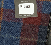 FIONA SHOULDER BAG, RED AND BLUE, WOOL - WOOLEN HANDBAGS & BAGS