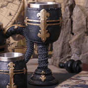 CRUSADER MEDIEVAL KNIGHT CHAINMAIL WINE GOBLET - MUGS, GOBLETS, SCARVES