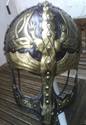 VIKING - DRAGON, FANTASY VIKING HELMET WITH BRASS - CASQUES VIKINGS ET À NASALE