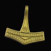 THOR'S HAMMER, ROMERSDAL, DENMARK, REPLIKA PENDANT, 14K GOLD - GOLDEN JEWELLERY