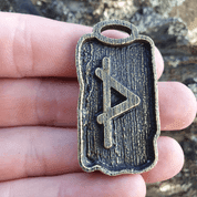 THURISAZ - RUNE PENDANT ZINC ANT. BRASS - RUNE PENDANTS