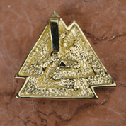 VALKNUT PENDENTIF VIKING DORÉ - INSPIRATION NORDIQUE ET VIKING