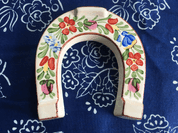 LUCKY HORSESHOE, HANDPAINTED CERAMICS - TRADITIONAL CZECH CERAMICS