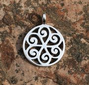 SUN SYMBOL II, SILVER PENDANT - PENDANTS