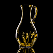 PERCHTA - JUG, BOHEMIAN MEDIEVAL GREEN GLASS - REPLIKEN HISTORISCHER GLAS