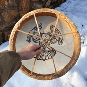 CELTIC OWL SHAMANIC FRAME DRUM 40 CM - DRUMS, FLUTES