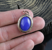 AGATE - BLUE, BRONZE, PENDANT - BRONZE HISTORICAL JEWELS