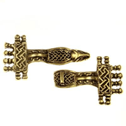 VIKING CLOTH CLASP, BRONZE - KOSTÜM BROSCHEN, FIBULAE