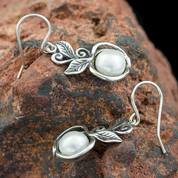 SYLVESTRA, BOUCLES D'OREILLES, PERLE, ARGENT - BOUCLES D'OREILLES, PIERRES PRÉCIEUSES, ARGENT