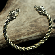 BERSERKER, BÄR, MESSING, ARMBAND - WIKINGER, SLAWISCHE, KELTISCHE ARMBÄNDER - BRONZE