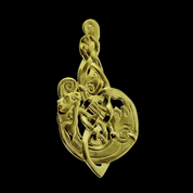 MAC TÍRE CELTIC WOLF, PENDANT, 14K GOLD - GOLDEN JEWELLERY