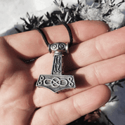 THOR HAMMER - MJÖLLNIR, MASSIVE PENDANT, SILVER - PENDANTS