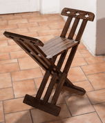 MEDIEVAL SEAT, CHAIR - WOODEN STATUES, PLAQUES, BOXES