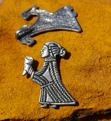 VALKYRIE WITH A HORN - PENDANT, TIN - VIKING PENDANTS