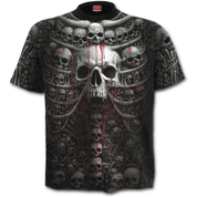 DEATH RIBS - FRONT PRINT T-SHIRT BLACK - HERREN-T-SHIRTS, SPIRAL DIRECT