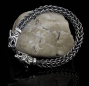 FENRIR, WOLF, SILBER ARMBAND - WIKINGER KNIT AG 925 - ARMBÄNDER