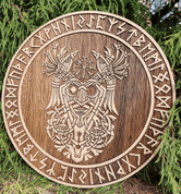 ODIN WALL DECORATION 45CM OAK - HOLZFIGUREN