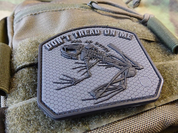 DON´T TREAD ON ME FROG, 3D BLACKOPS VELCRO PATCH - PATCHES MILITAIRES