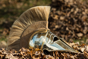 GREEK HELMET WITH PLUME - ROMAN AND CELTIC HELMETS