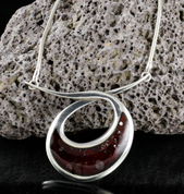 NUBIA, AMBER, NECKLACE, STERLING SILVER - AMBER JEWELRY