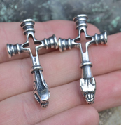 FENRIR - ISLAND WOLF CROSS, SILVER 925 - PENDANTS