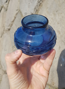 TINTENFASS, BLAUES HISTORISCHES GLAS - REPLIKEN HISTORISCHER GLAS