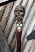 SKULL WITH GEMS - WALKING STICK - WALKING CANES