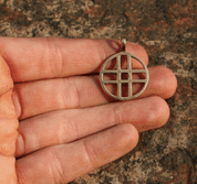 DOUBLE CROSS, BRONZE PENDANT - PENDANTS, NECKLACES